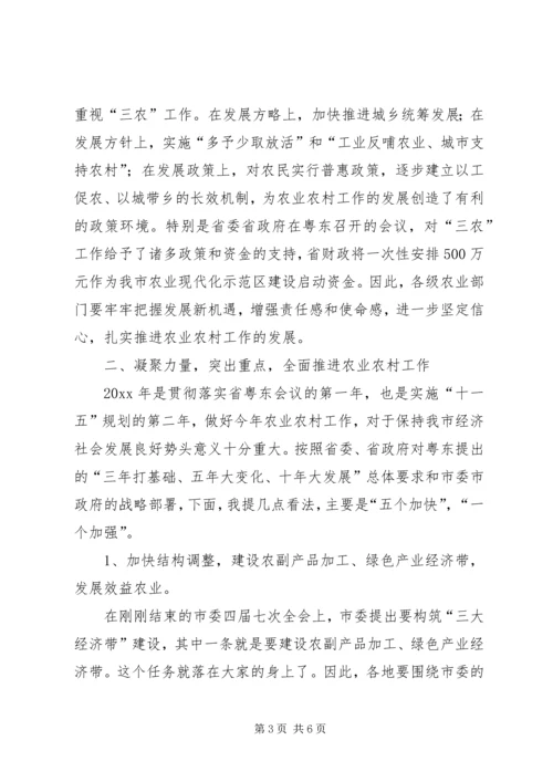 副市长在全市农业工作会议上的讲话 (2).docx