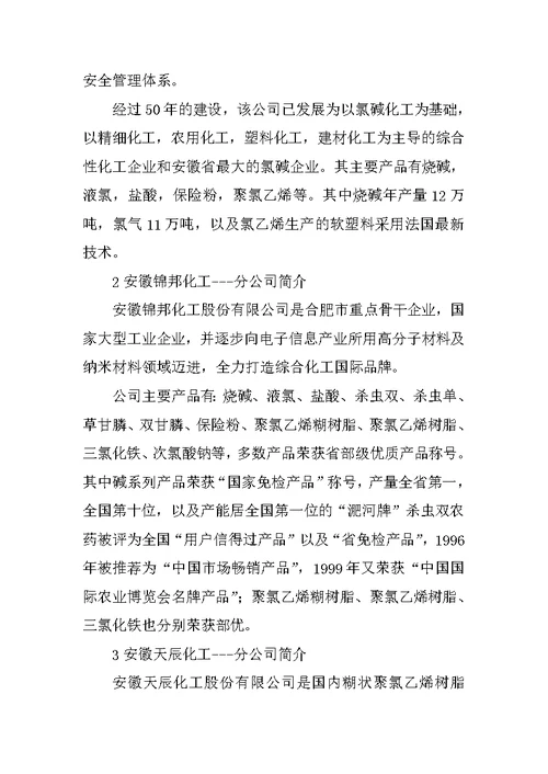 合肥工业大学化工实训报告