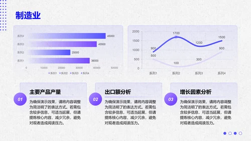 紫色简约风季度总结PPT模板