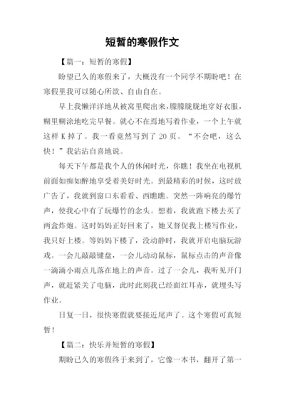 短暂的寒假作文.docx