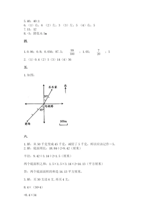苏教版六年级数学下学期期末测试题（原创题）.docx