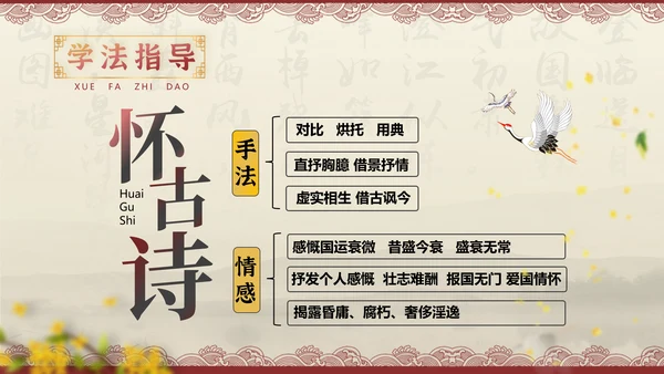 桂枝香金陵怀古诗歌鉴赏解析PPT模板