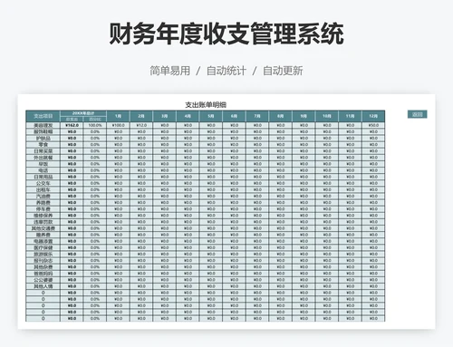 财务年度收支管理系统