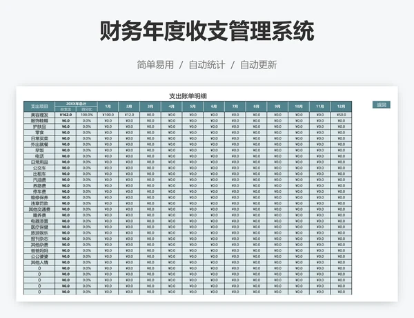 财务年度收支管理系统