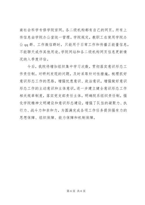 学校意识形态工作责任制自查情况汇报.docx