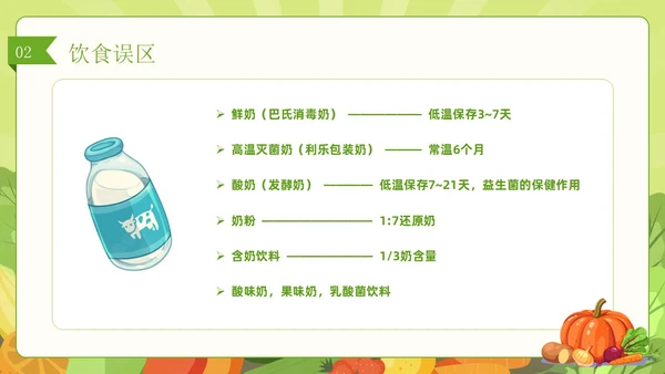 绿色简约风儿童膳食营养健康饮食知识培训PPT