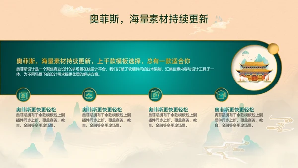 橙色中国风企业工作汇报