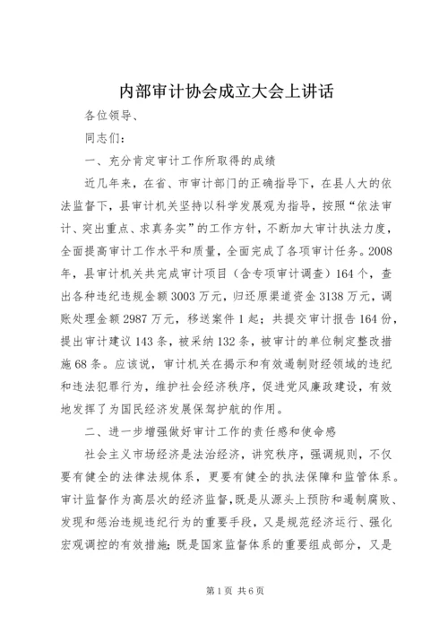 内部审计协会成立大会上讲话.docx