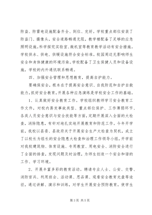 小学安全工作汇报.docx