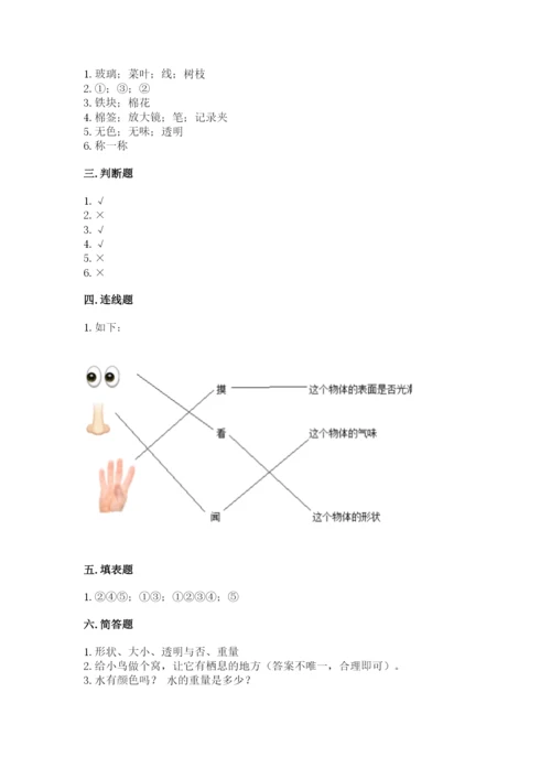 教科版小学科学一年级下册期末测试卷及完整答案（夺冠系列）.docx