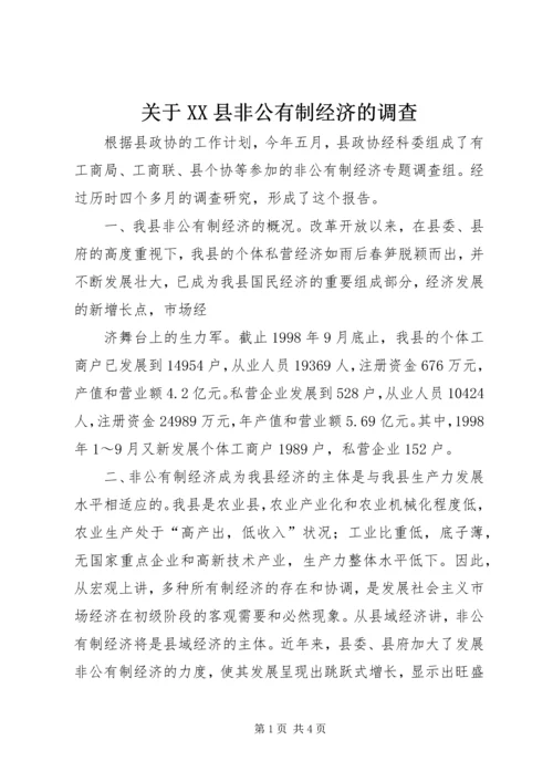 关于XX县非公有制经济的调查 (10).docx