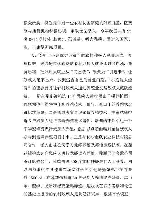 区残联XX年精准脱贫工作汇报