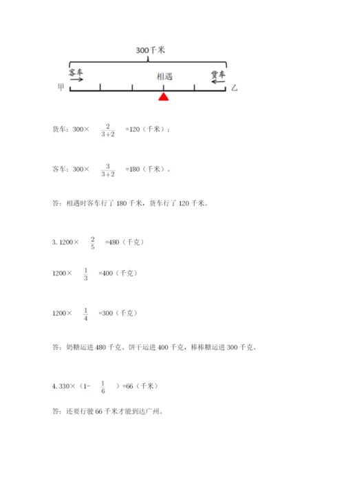 苏教版六年级上册数学第五单元 分数四则混合运算 测试卷（综合卷）.docx