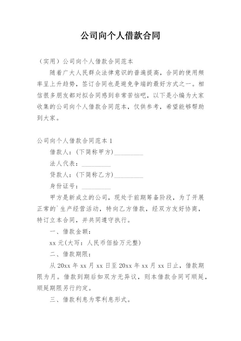 公司向个人借款合同.docx