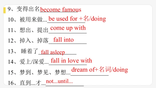Unit 6 When was it invented?单元复习课件【人教（2024秋）九全英语】
