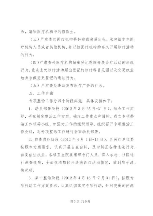 卫生系统非法行医整顿方案.docx