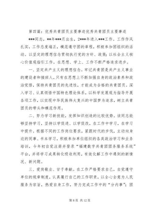 优秀共青团员主要事迹 (6).docx