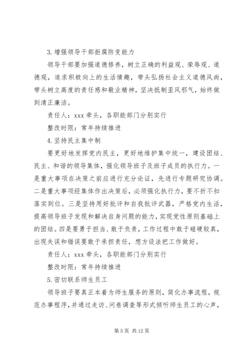 领导班子成员个人整改方案.docx