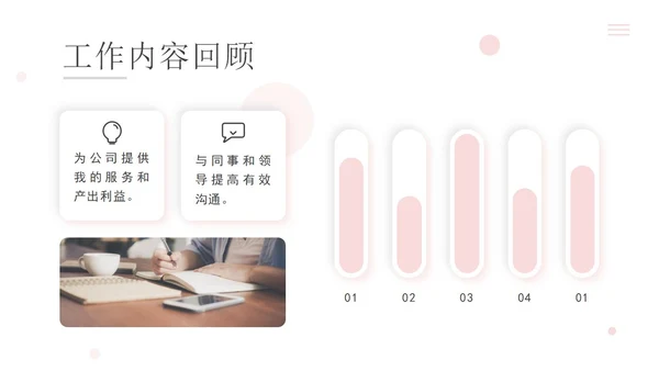精品白粉新拟态工作总结汇报PPT模板