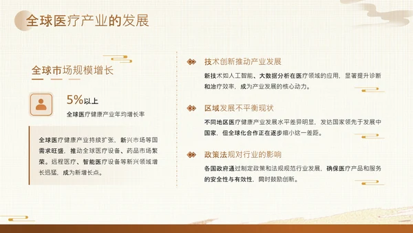 黄色中国风医疗健康产业投资论坛PPT