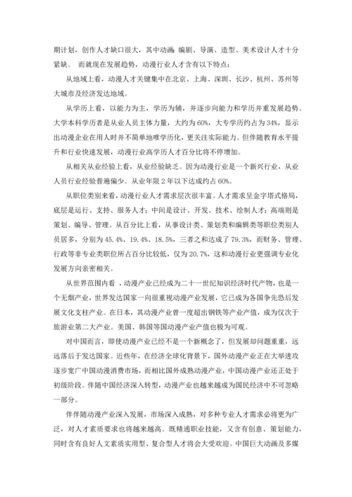 动漫设计与制作专业人才培养专业方案修订.docx