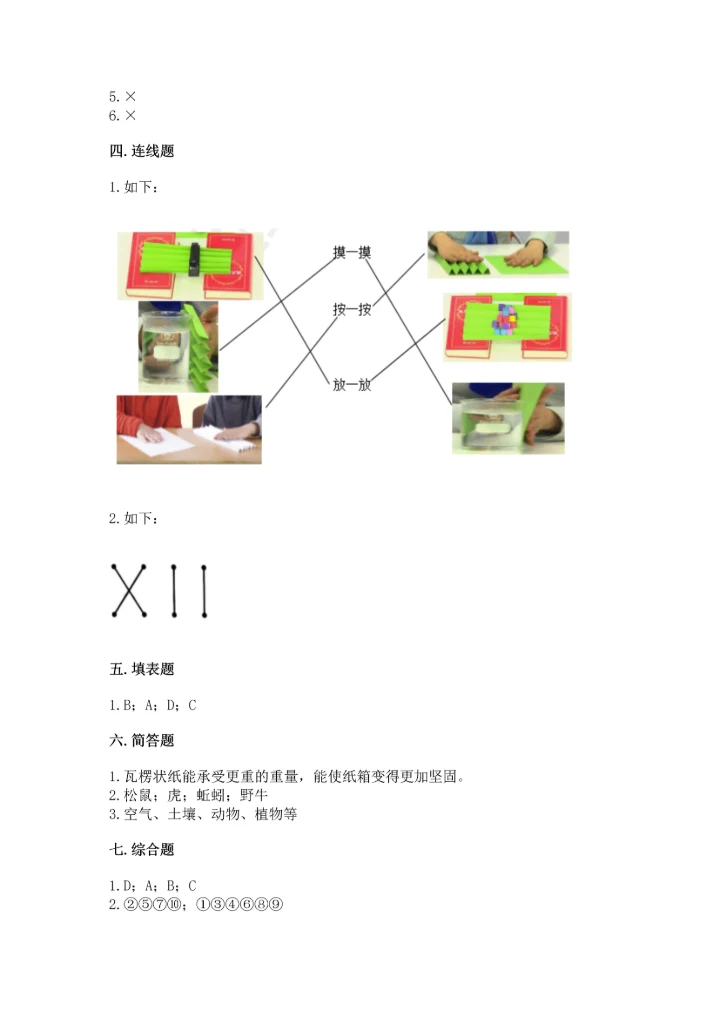 教科版科学二年级上册《期末测试卷》精品【全优】.docx