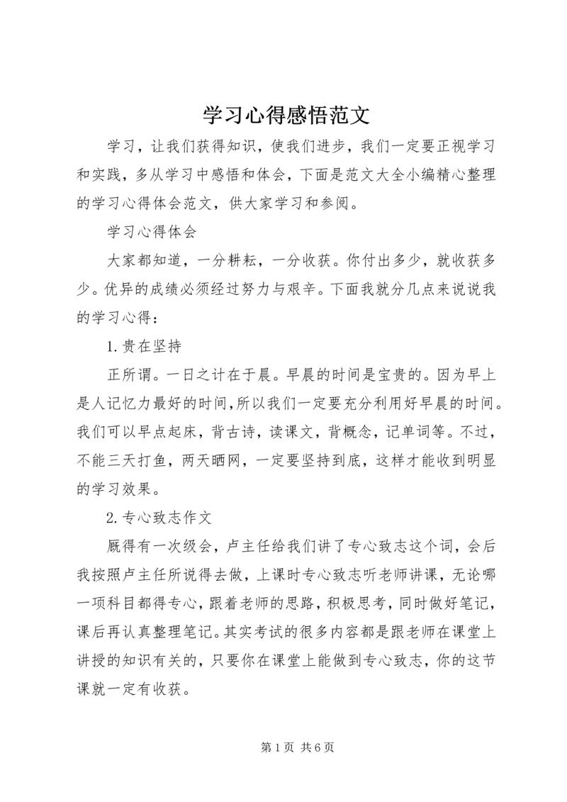 学习心得感悟范文.docx