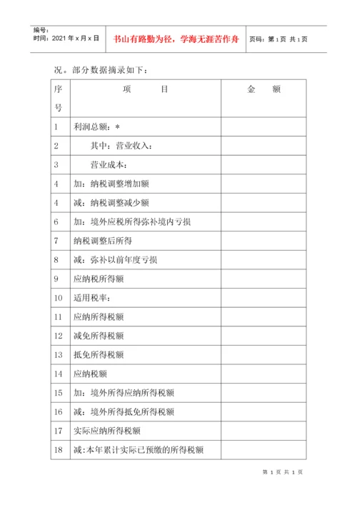 企业所得税汇算清缴纳税申报鉴证报告.docx