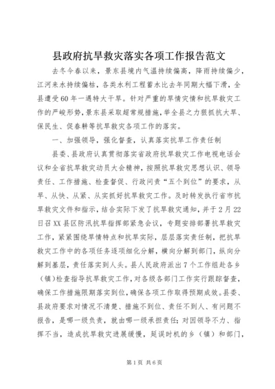 县政府抗旱救灾落实各项工作报告范文 (2).docx