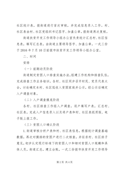 街道贫困人口精准识别工作方案.docx