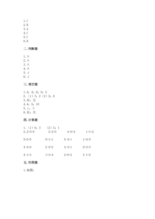 小学一年级上册数学期中测试卷附参考答案【预热题】.docx