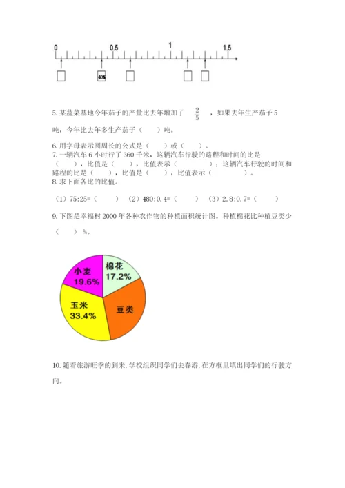 2022人教版六年级上册数学期末测试卷【原创题】.docx