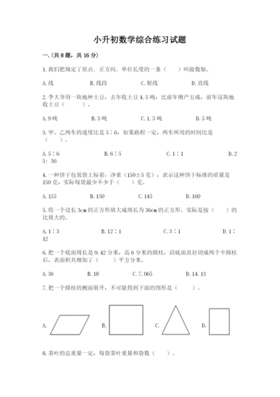 小升初数学综合练习试题精品（各地真题）.docx
