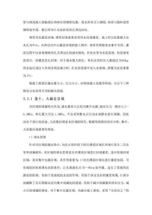 不良地质条件下隧洞涌水灌浆施工安全管理专项研究.docx