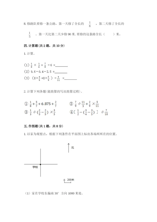 小学数学六年级上册期末卷附完整答案【名校卷】.docx