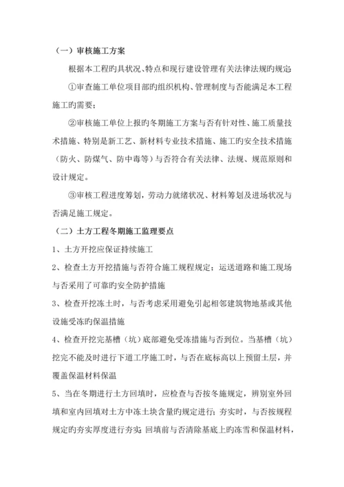 冬季综合施工监理实施标准细则要点.docx