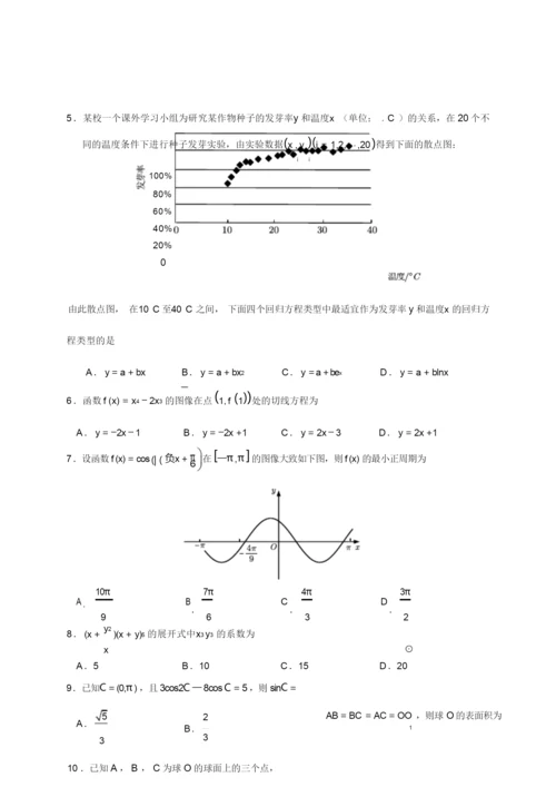 2020年全国1卷理科数学真题(word版、精校版)0.docx