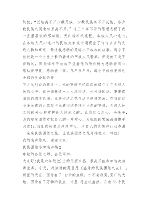 民族团结小学演讲稿.docx