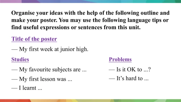 Unit 1 A new start Lesson 5 Presenting ideas课件 202