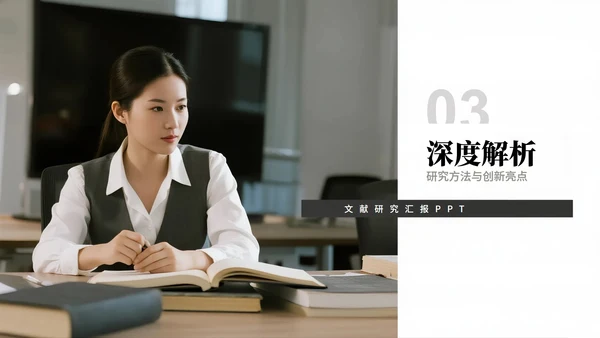 黑灰色简约风学术会议文献汇报PPT模板