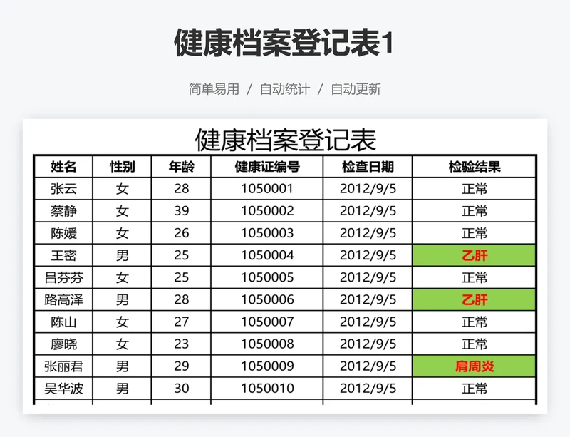 健康档案登记表1