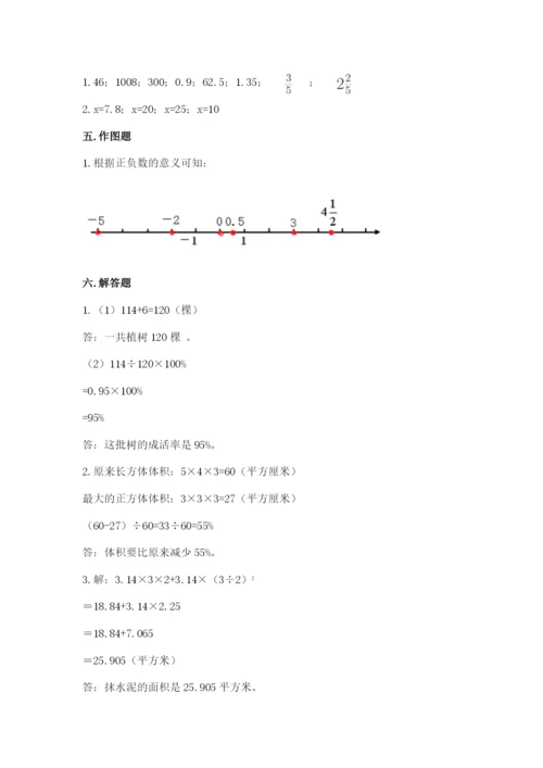 沪教版小学六年级下册数学期末综合素养测试卷精品【突破训练】.docx
