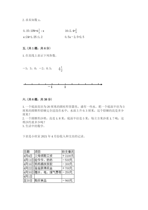 小学毕业班数学检测卷含答案【精练】.docx