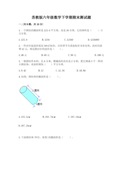 苏教版六年级数学下学期期末测试题（巩固）.docx