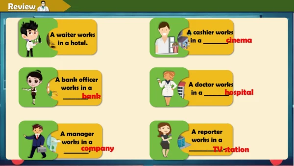 Unit4 Where do you work.lesson 21-22课件（共18张PPT，内嵌音