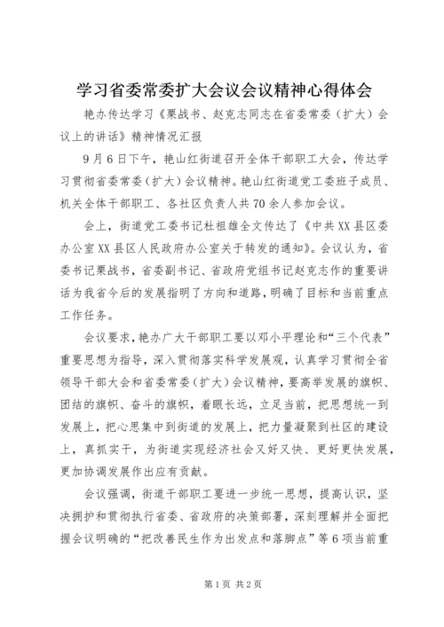 学习省委常委扩大会议会议精神心得体会 (2).docx