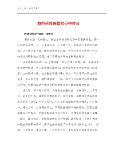 教师研修感悟的心得体会优选例文14篇.docx