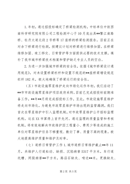 市政工作总结及计划.docx