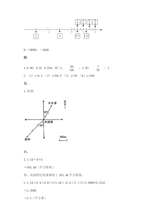 实用小学数学青岛版六年级下册期末测试卷【实用】.docx