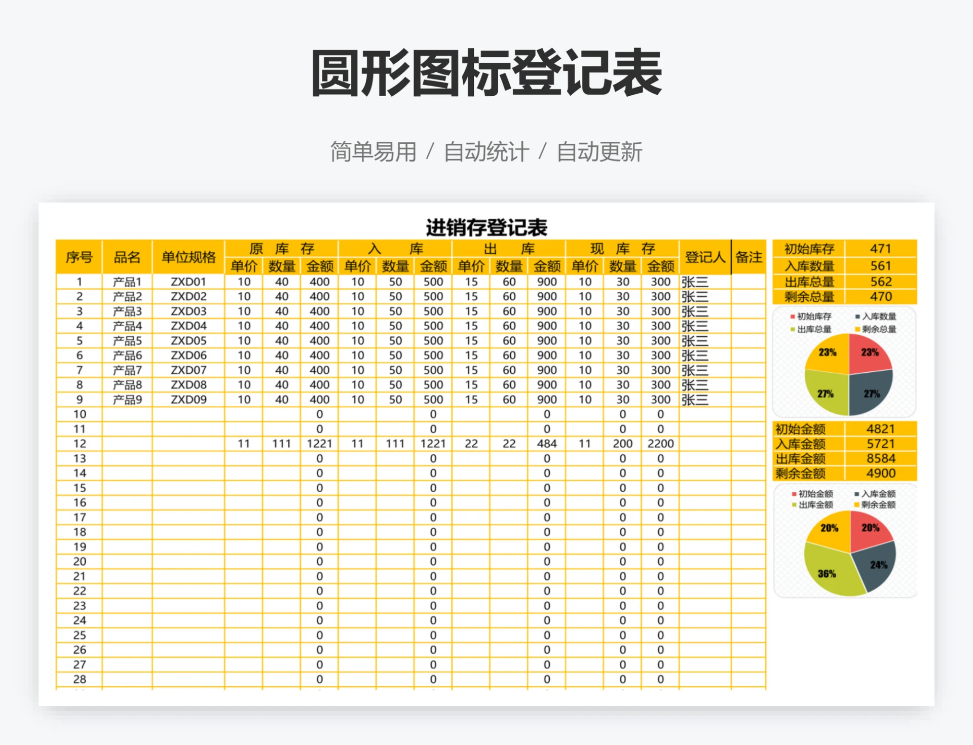圆形图标登记表
